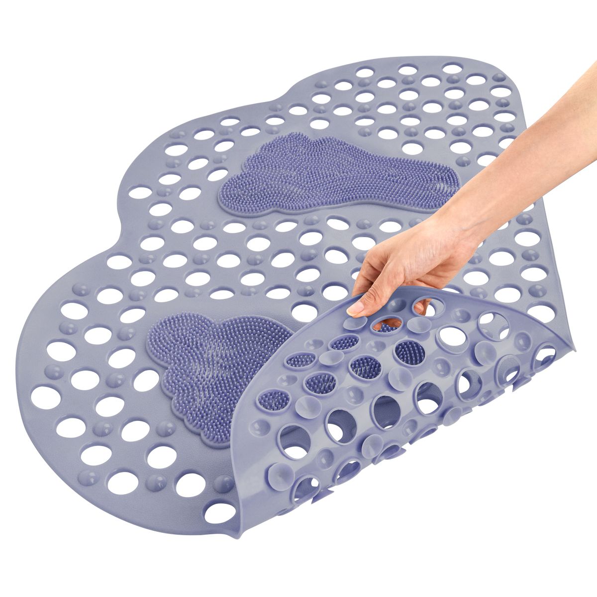 AIZO - Alfombra de Baño Antideslizante con Punto Masaje Segura Cómoda 70x40cm