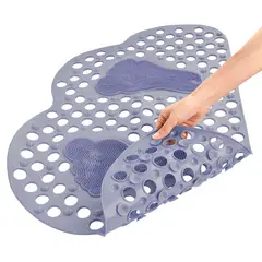 AIZO - Alfombra baño antideslizante cabezal cepillo masaje 70x40cm