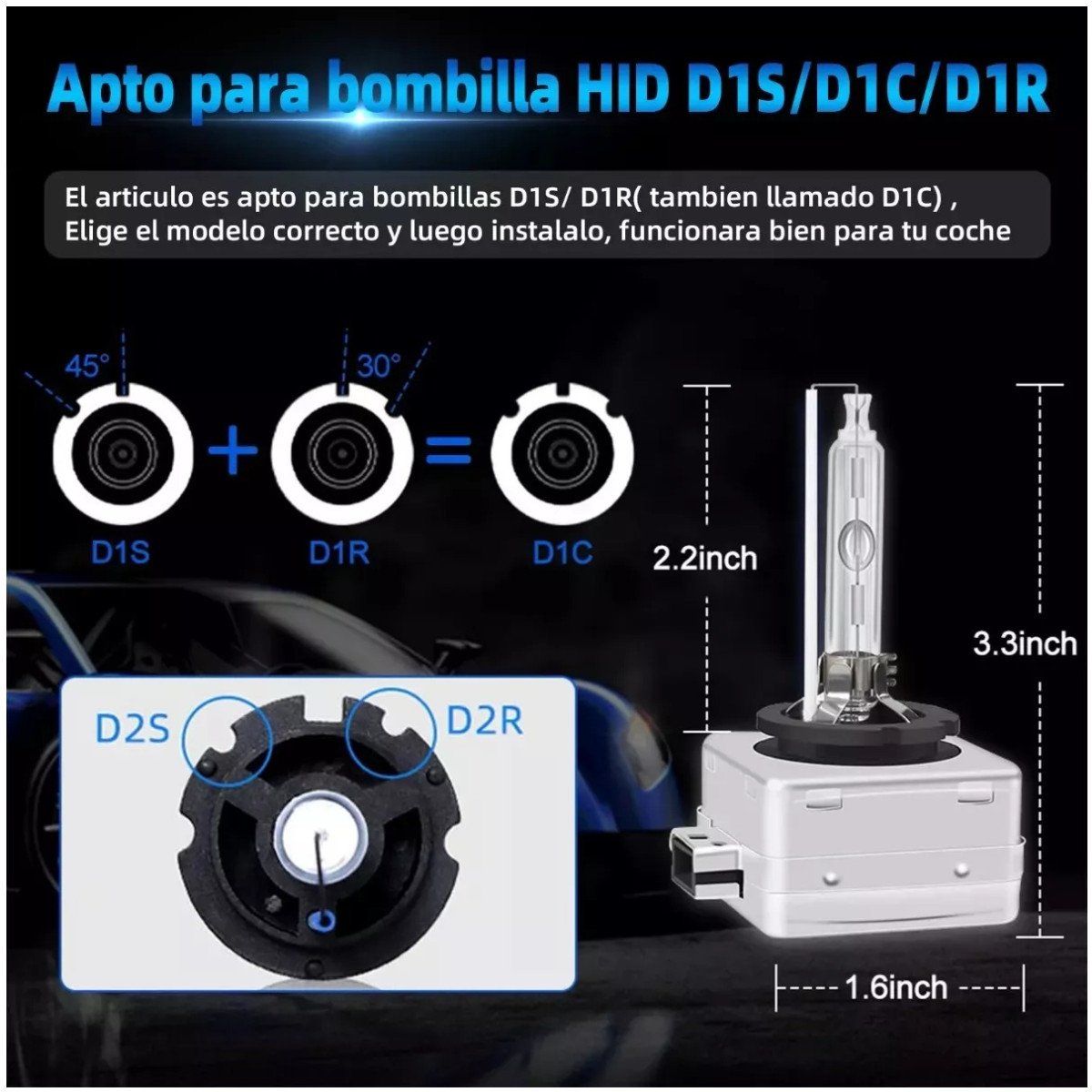 KUANGYE - Par Ampolleta Hid Xenon D1s 6000k 9285161296