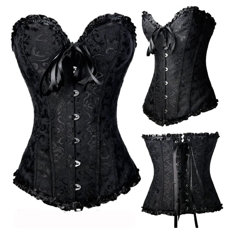 EDWINAYY - Corset Sexy Modelador Bustier Victoriano De Encaje + Colale