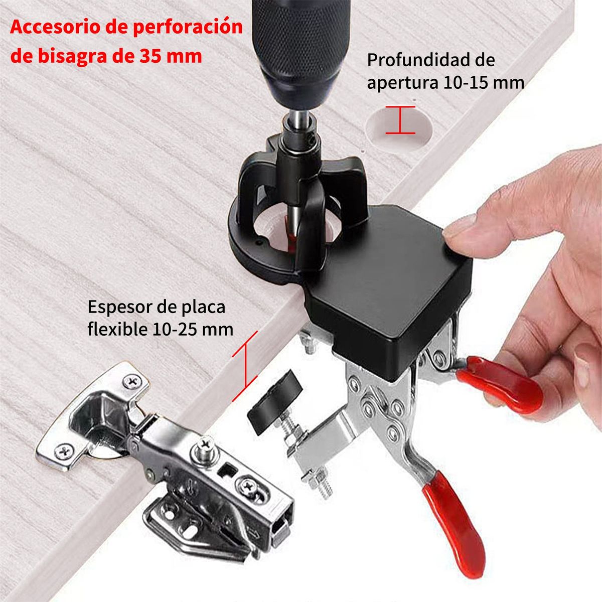 YAYKO - Guía De Plantilla De Perforación Para Bisagra + Broca 35mm