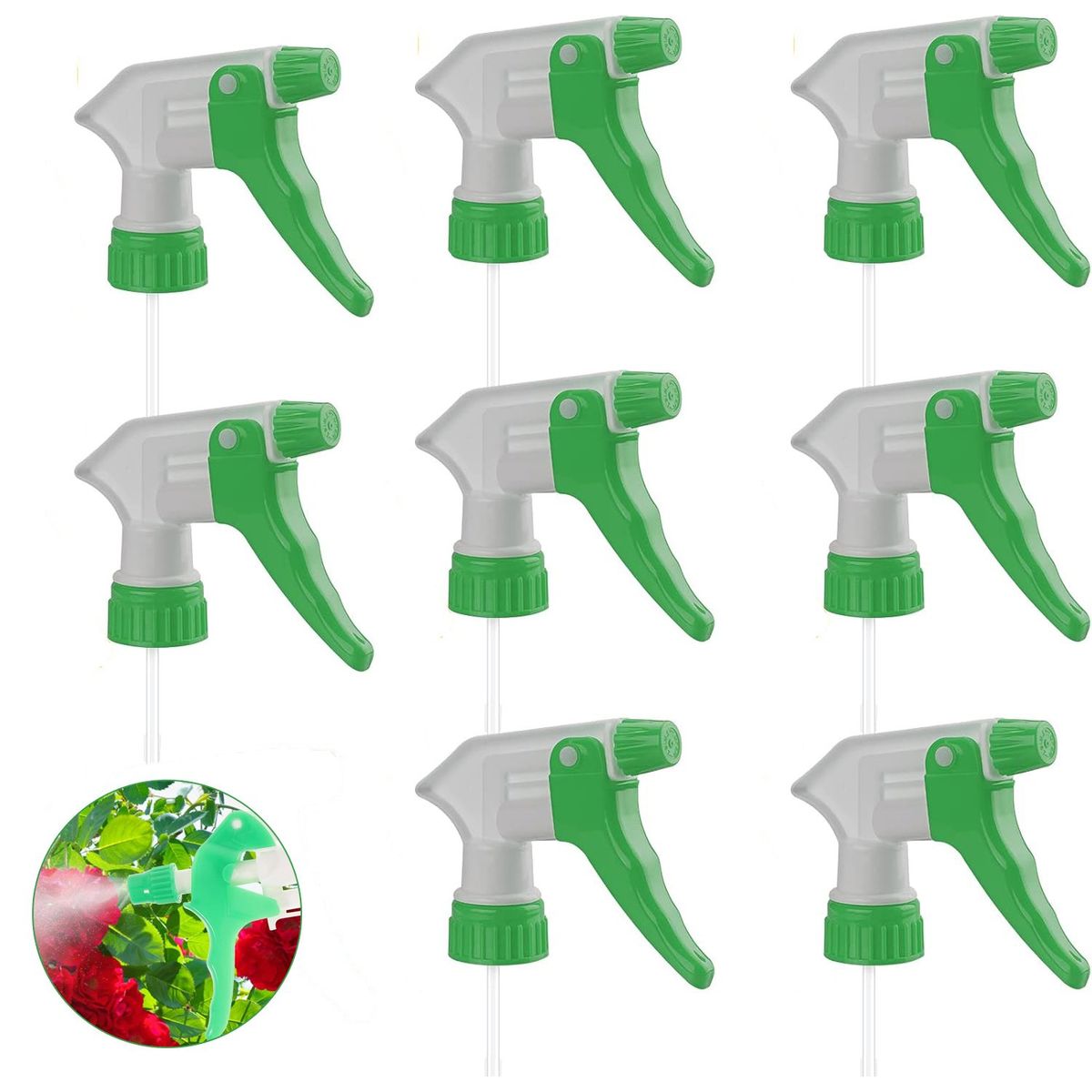 GENERICO - 8pc Boquillas De Repuesto Para Pulverizador De Gatillo-Verde