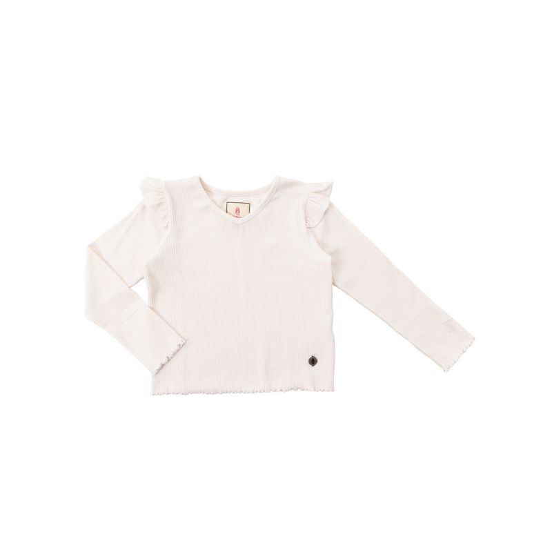 HUSH PUPPIES - Polera Manga Larga Lupe Niña Blanco HUSH PUPPIES