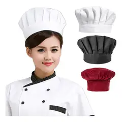 EDWINAYY - Gorros De Chef Respirable Cómodo Ajustables Elásticos Unisex_.