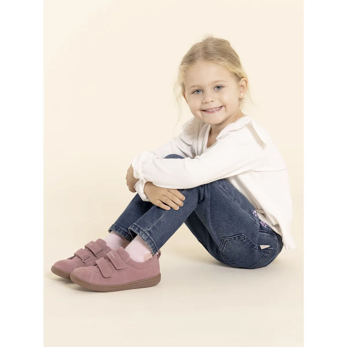 HUSH PUPPIES - Zapatilla Cuero Hobart Niña Rosado HUSH PUPPIES