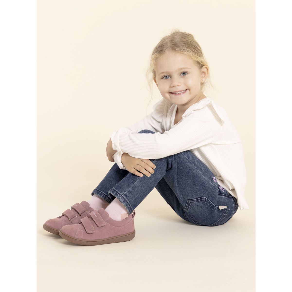 HUSH PUPPIES - Zapatilla Cuero Hobart Niña Rosado HUSH PUPPIES