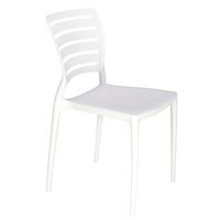 Silla Sofia en Polipropileno y Fibra de Vidrio Blanco con Respaldo Horizontal