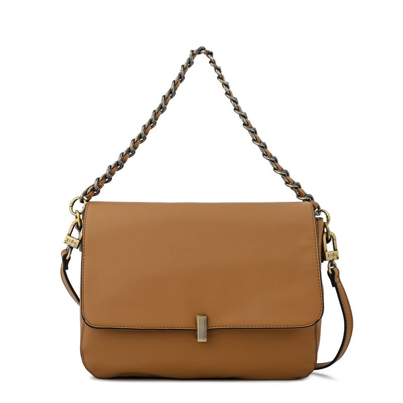 ZIOL - Cartera bandolera con tapa mediana doris beige