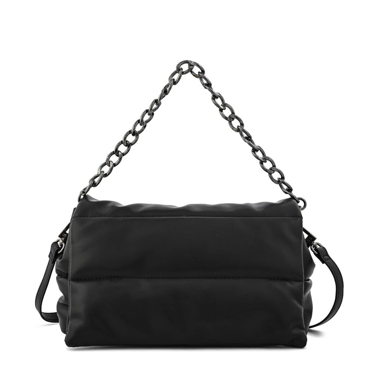 ZIOL - Cartera bandolera con tapa silvi mediana negro