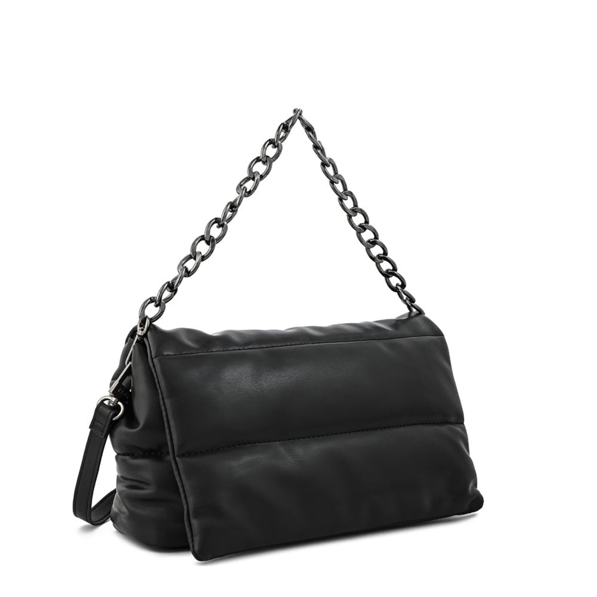 ZIOL - Cartera bandolera con tapa silvi mediana negro