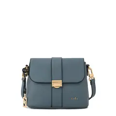 ZIOL - Cartera bandolera con tapa mediana creta denim
