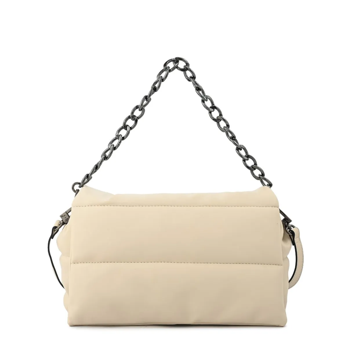 ZIOL - Cartera bandolera con tapa silvi mediana blanco crudo