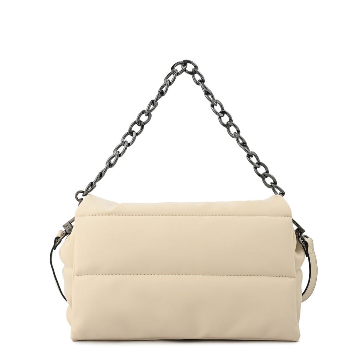 ZIOL - Cartera bandolera con tapa silvi mediana blanco crudo