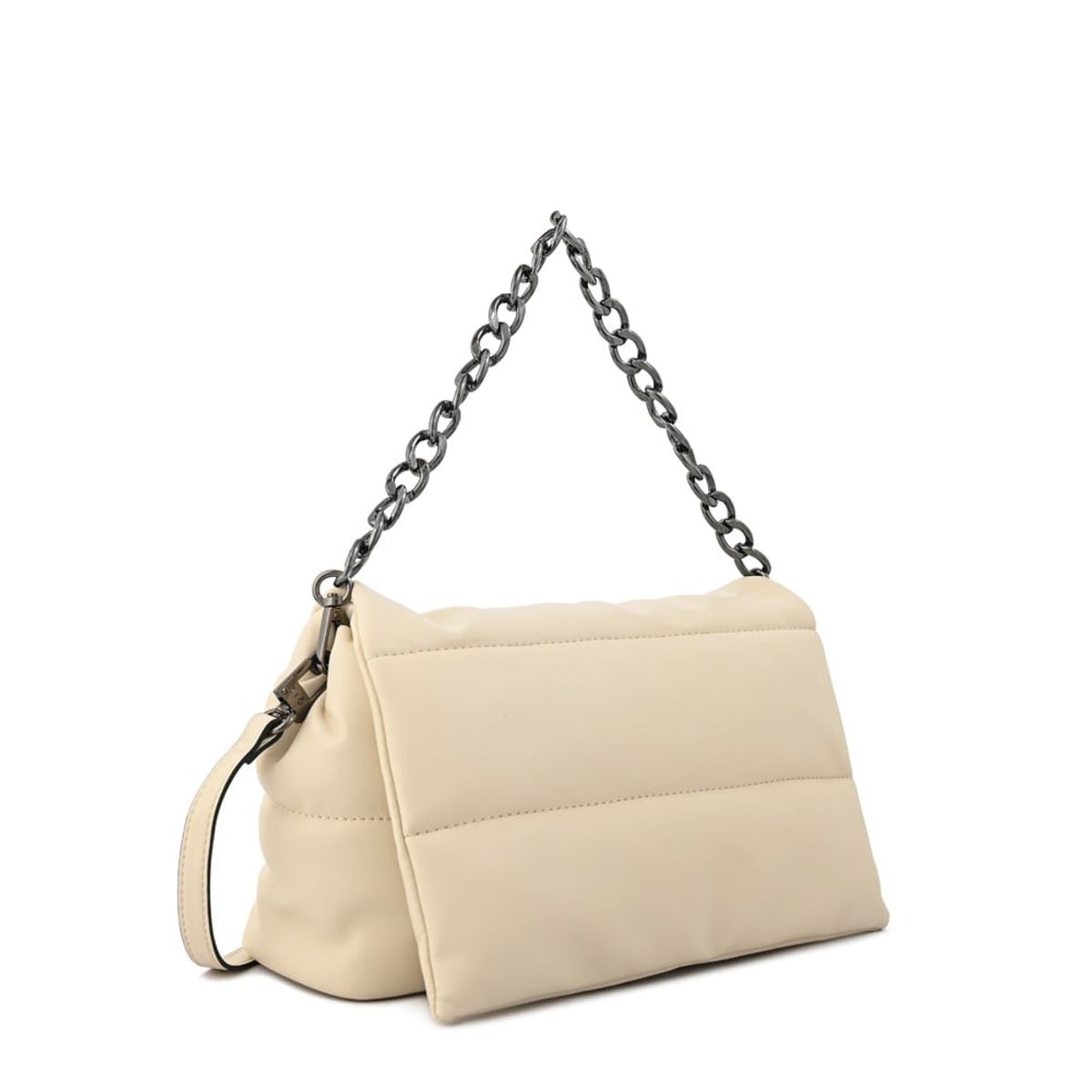 ZIOL - Cartera bandolera con tapa silvi mediana blanco crudo