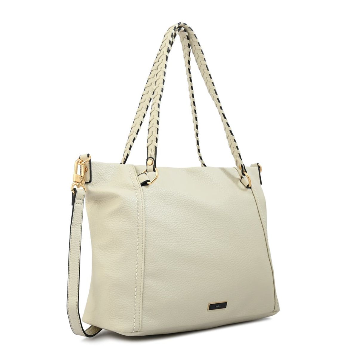 ZIOL - Cartera tote rosita grande blanco crudo