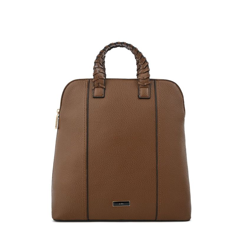 ZIOL - Mochila mediana rosita café oscuro