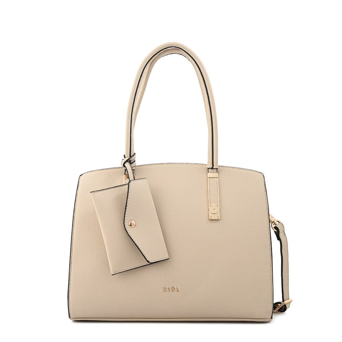 ZIOL - Cartera tote yanina grande blanco crudo
