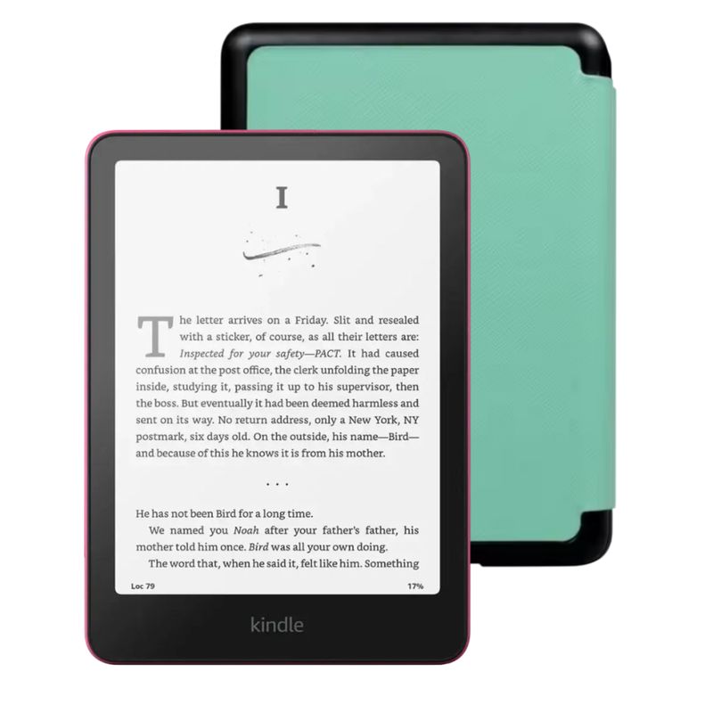 KINDLE - Kindle Paperwhite 7" 2024 16 GB Raspberry con Funda Premium Verde