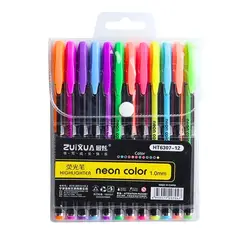 GENERICO - Lápices Tinta Gel Neón Set 12 Unidades 1,0 Mm