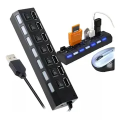 GENERICO - HUB USB 7 PUERTOS CON SWITCH TREQA USB 3.0