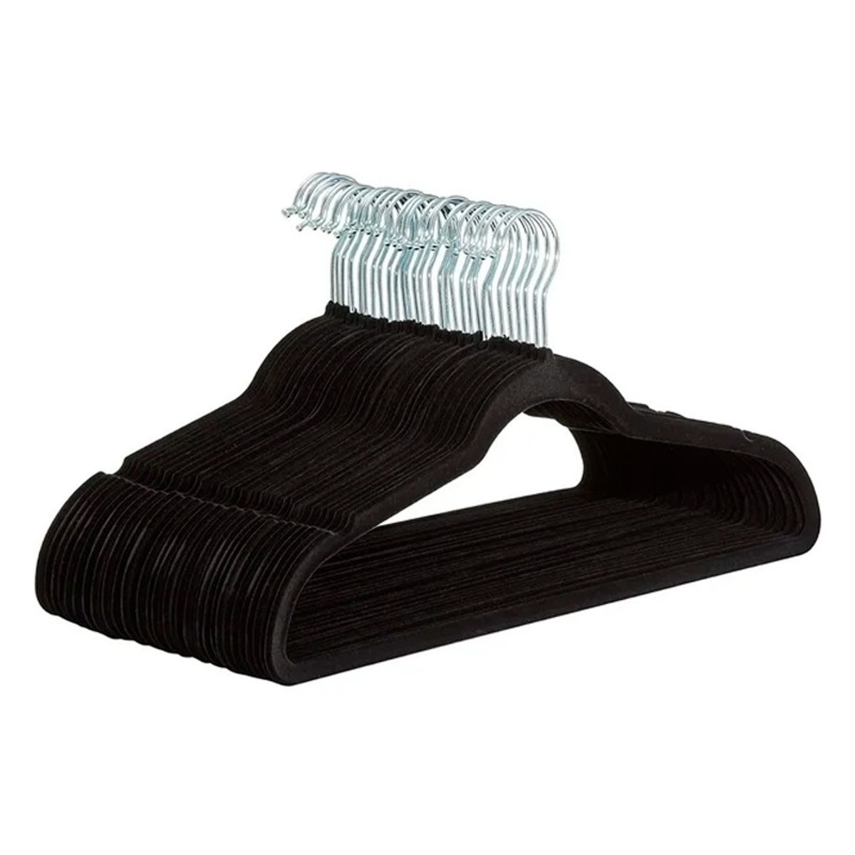 WAKESHOME - Colgadores Ropa Set 10pc Terciopelo Antideslizante