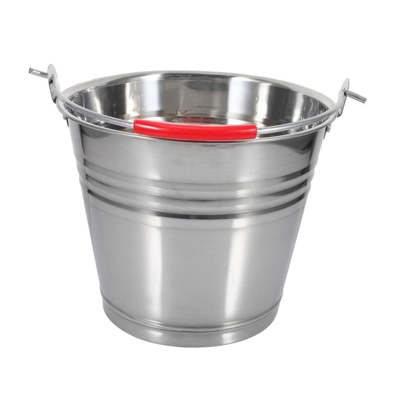 GENERICO - Hielera Cubetera Balde De Acero Para Botella Latas Hielo Bar Color Plata