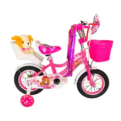 GENERICO - Bicicleta Aro 12 Infantil Rosado Luxiya