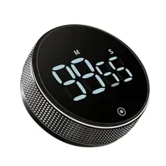 GENERICO - Temporizador De Cocina Digital LED Cronómetro Magnético Negro