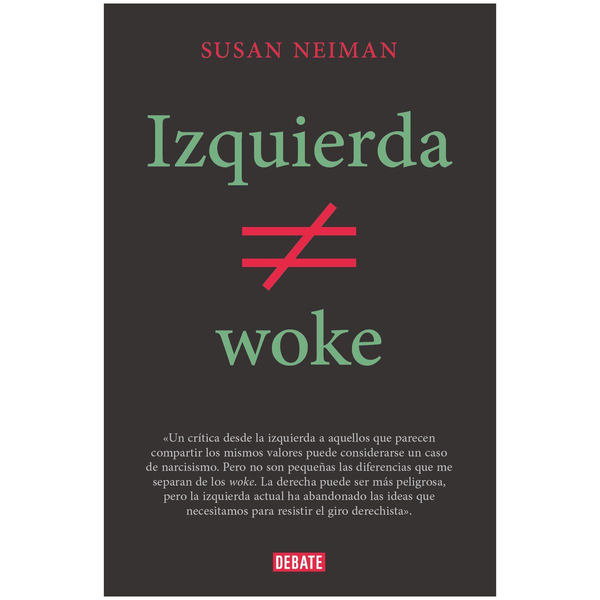 HITWAY MUSIC - IZQUIERDA NO ES WOKE TAPA RÚSTICA - SUSAN NEIMAN - LIBRO