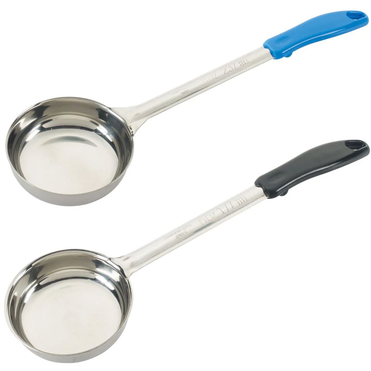 WINCO - Cuchara porcionadora de comida Sólida 6 y 8 OZ (set 2 pcs)