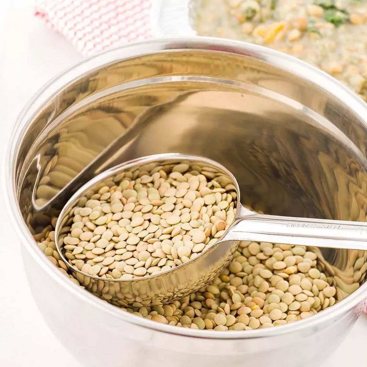 WINCO - Cuchara porcionadora de comida Sólida 6 y 8 OZ (set 2 pcs)