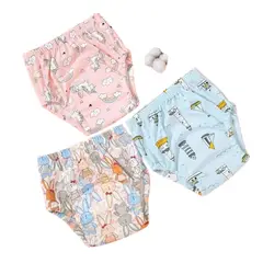 GENERICO - Pack 3 Calzón Control Esfínter DISEÑOS NIÑA ( talla 3 a 4 años)