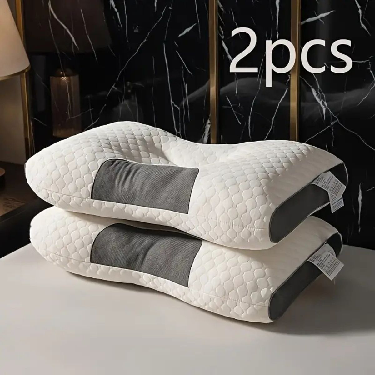 MOVI - Pack 2 Almohadas Ortopédicas Cervical Duerme Mejor Despierta sin Dolor