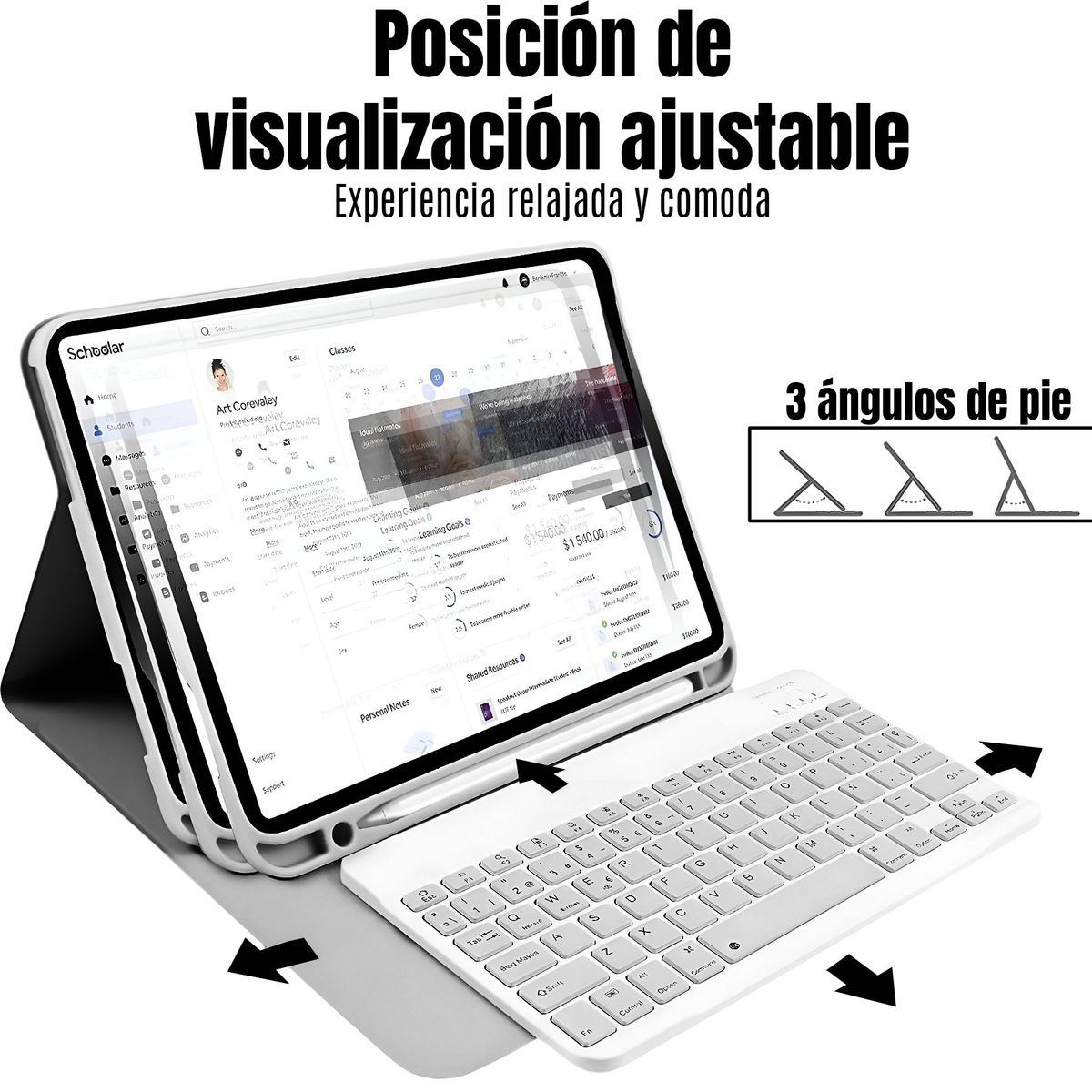 GENERICO - Funda Para iPad Pro 11 2018-2022 Con Teclado Funda 2-3-4th