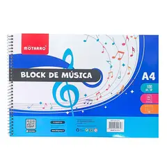 MOTARRO - Block De Música A4 Croquera Con Pentagrama Para Composición