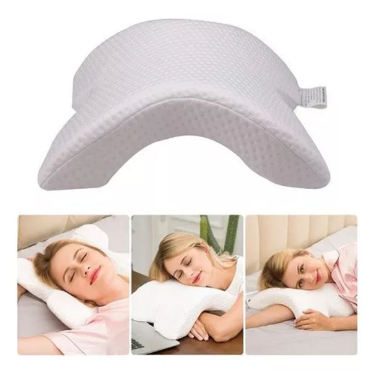 GENERICO - Almohada Memory Brazo Ortopedica Cojin Curvo