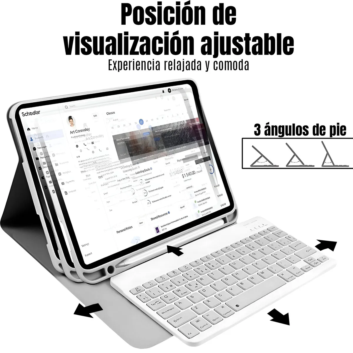 GENERICO - Funda Para iPad Pro 11 2018-2022 Con Teclado Funda 2-3-4th