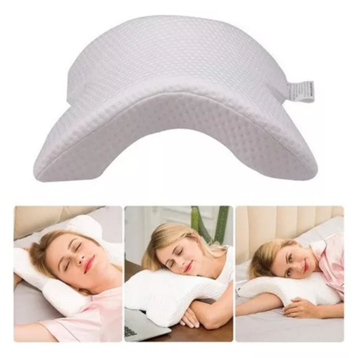 GENERICO - Almohada Memory Brazo Ortopedica Cojin Curvo