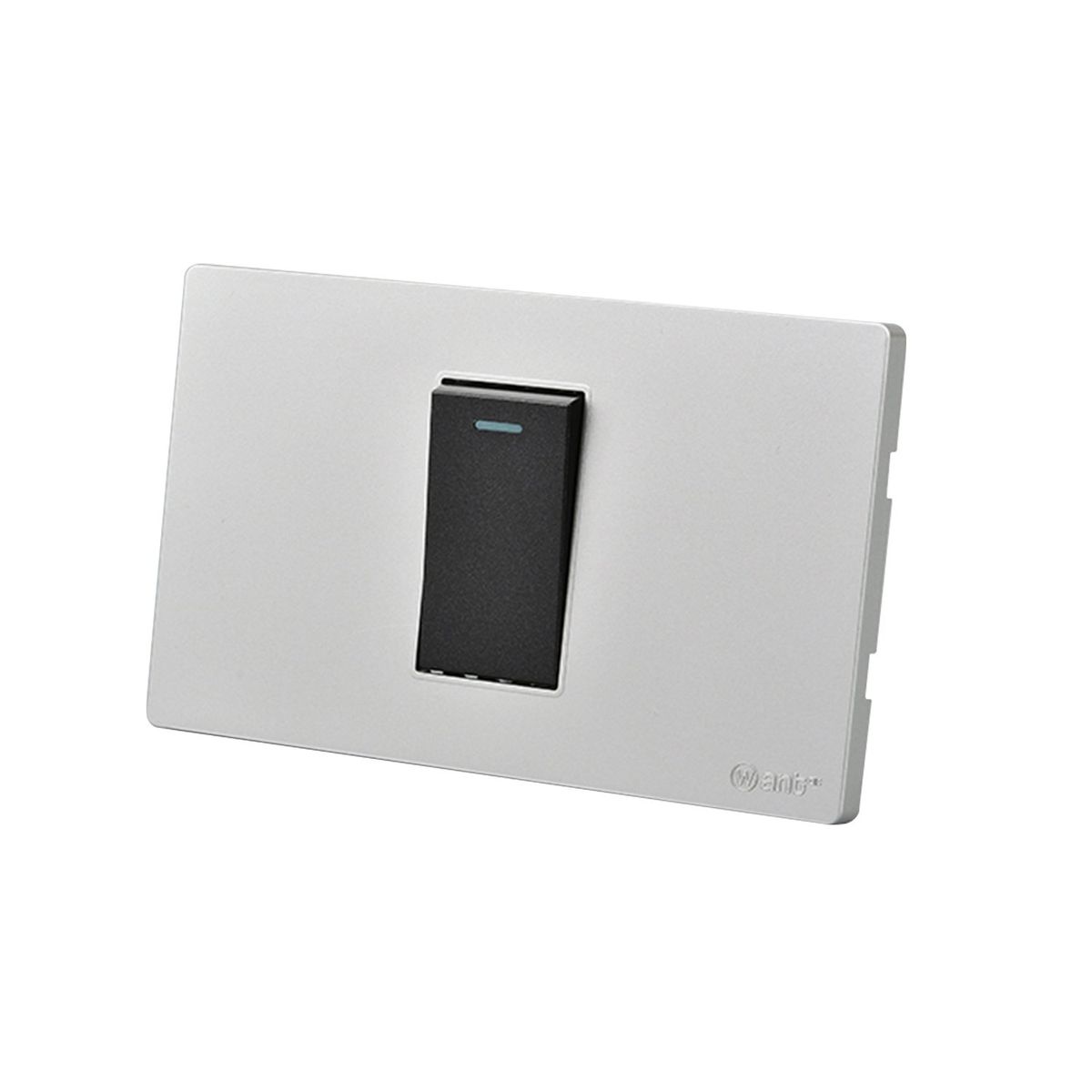 WANT - Pack 5 Interruptores Simple Metálico 924 16A - Gris Negro