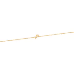 JB JOYAS BARON - Pulsera de Oro Amarillo 18kt Letras P con Diamantes 5Pts