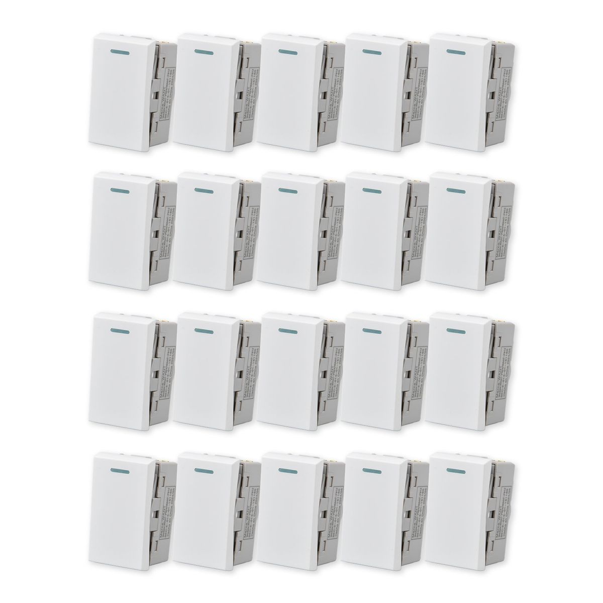 WANT - Pack 20 Módulo Interruptor Metálico 912 250V - Blanco