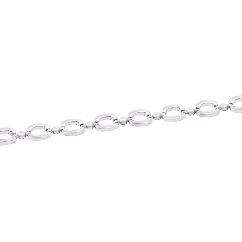 JB JOYAS BARON - Pulsera de Plata Esterlina 925 Eslabones Geometricos