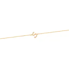 JB JOYAS BARON - Pulsera de Oro Amarillo 18kt Letras S con Diamantes 7Pts