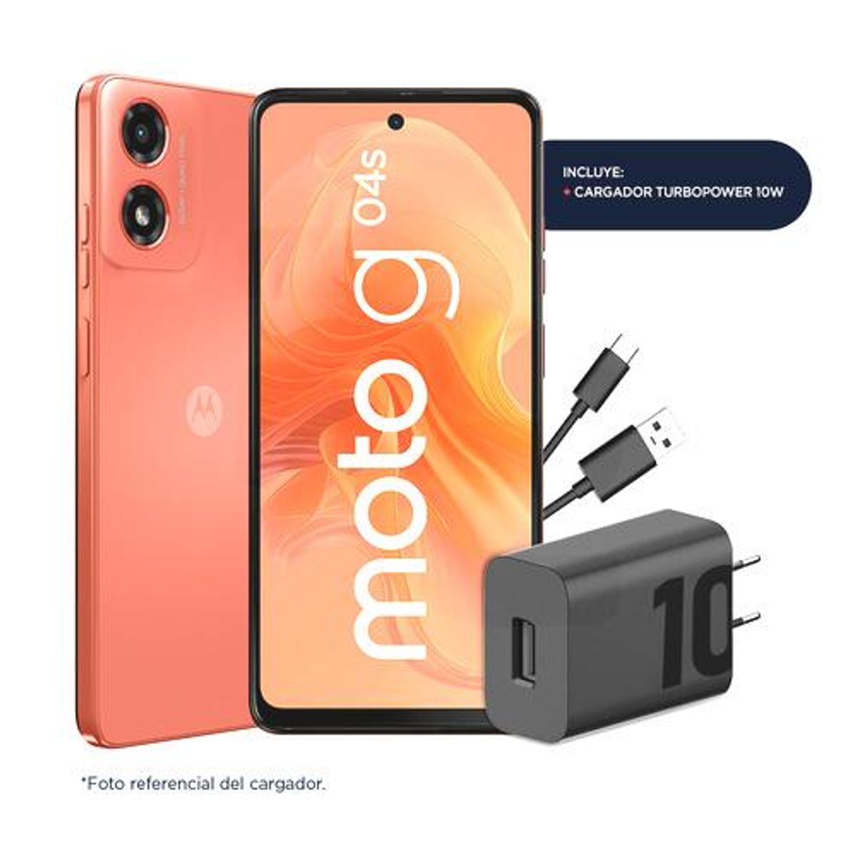 MOTOROLA - Moto G04s 128gb Rom 4gb Ram Naranja Amanecer