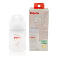 PIGEON - Mamadera Bebe Softouch Boca Ancha 160ml PP - 0+ Meses