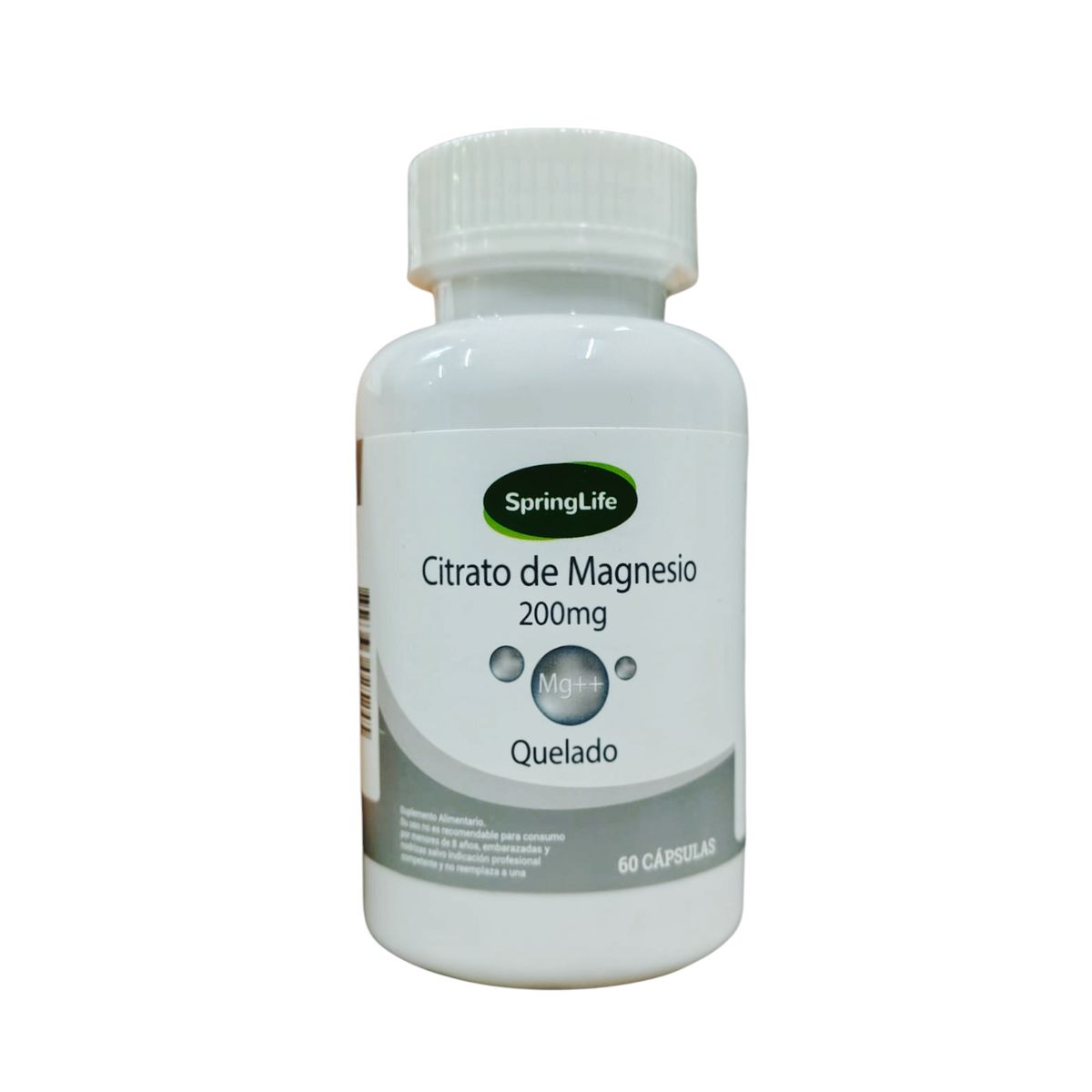 SPRINGLIFE - CITRATO DE MAGNESIO QUELADO 200MG 60 CAPSULAS - SPRINGLIFE