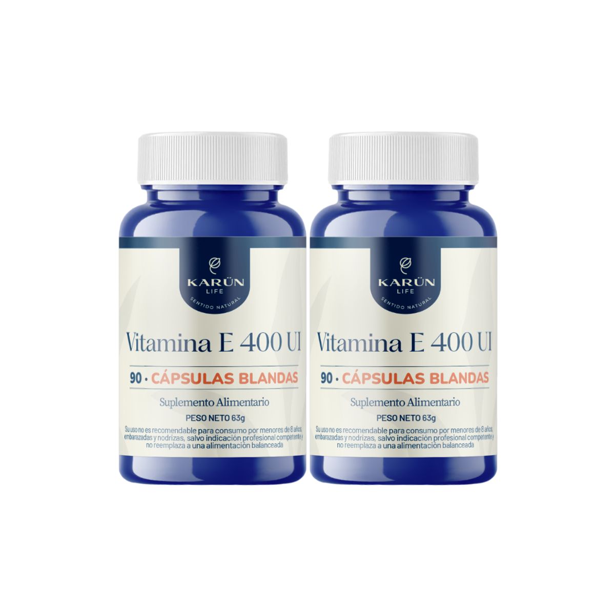 KARUNLIFE - Pack x2 Vitamina E 180 capsulas Karun Life