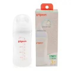 PIGEON - Mamadera Bebe Softouch Boca Ancha 240ml PP - 3+ Meses