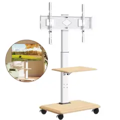 GENERICO - Soporte Rack Tv Base Pedestal Rueda 32 A 75 pulgadas