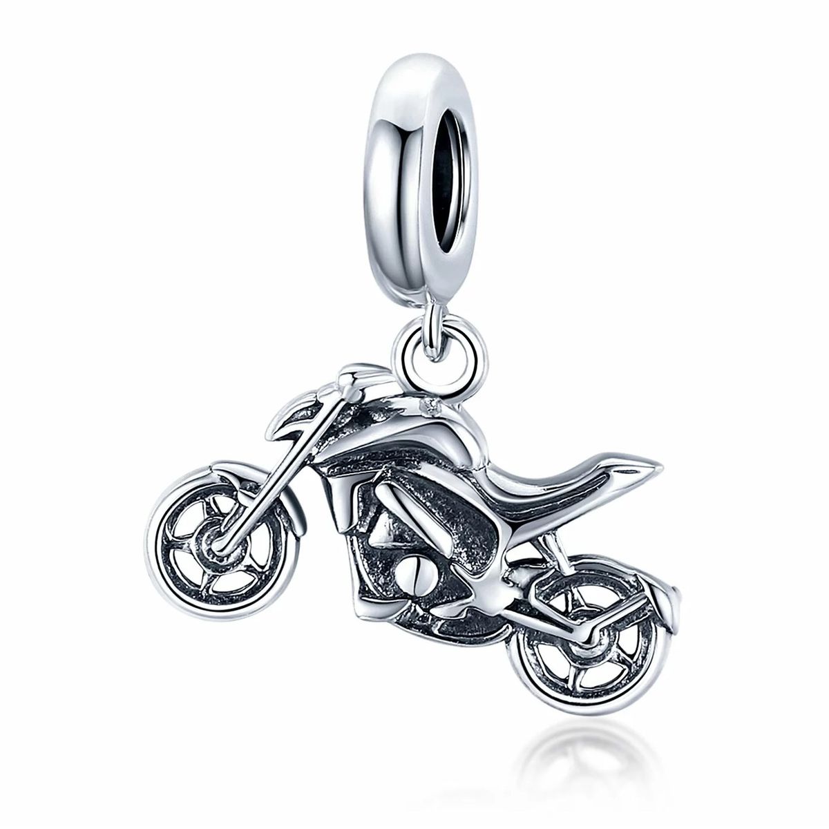 TODOJOYAS - Charm Dije Plata 925 Colgante Moto Naked